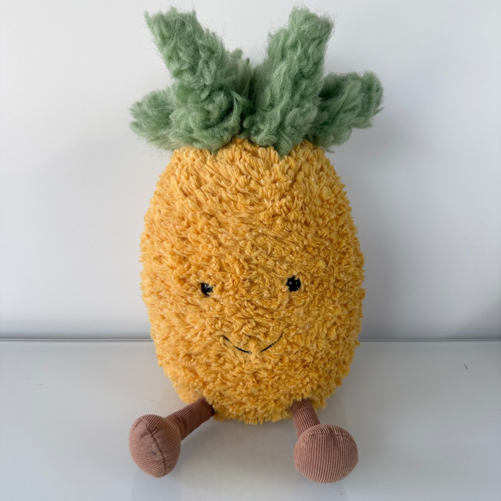 Jellycat Amuseable Pineapple Plush Unisex Medium Yellow Green Textured 11160
